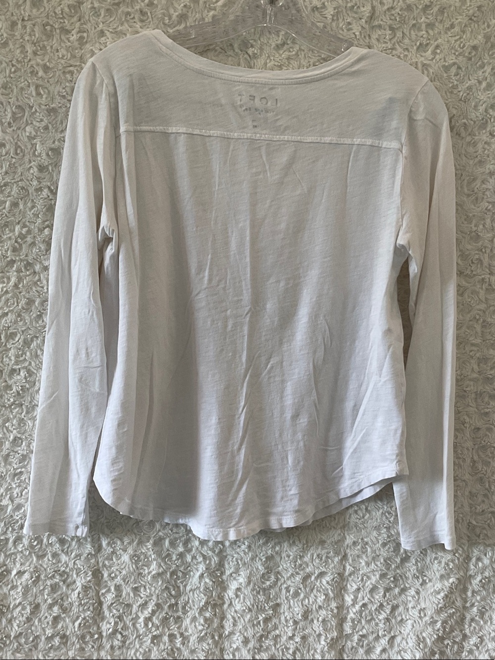 LOFT White Long Sleeve Scoop Neck Vintage Soft Tee - Picture 10 of 10
